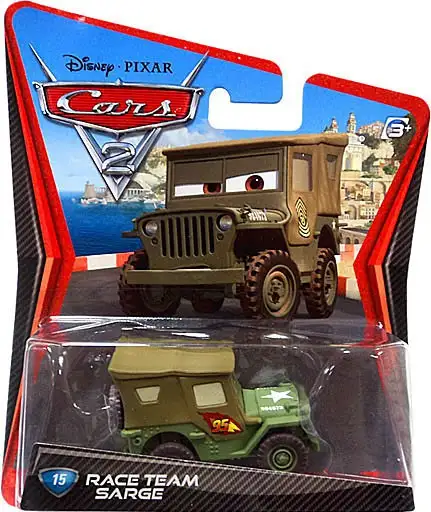 Disney / Pixar Cars Cars 2 Main Series Race Team Sarge Diecast Car