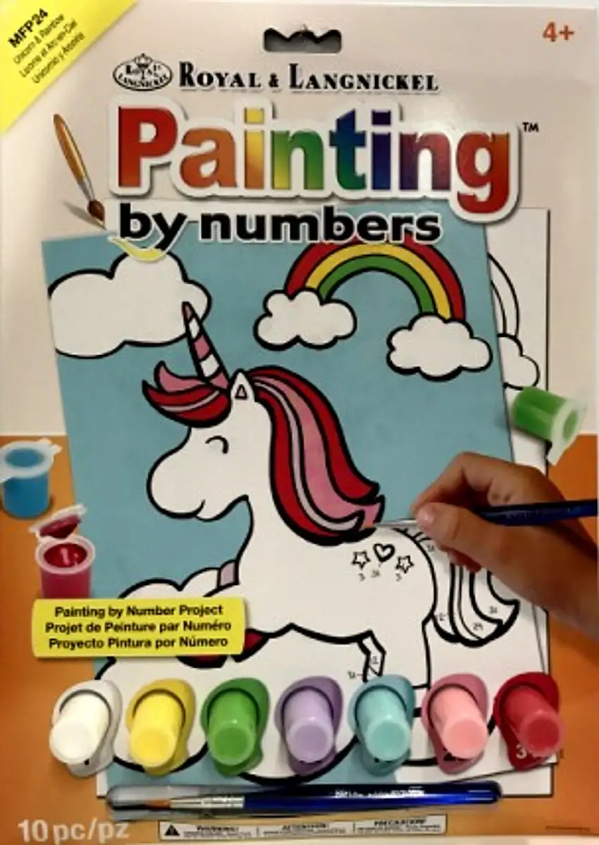 Unicorn & Rainbow Paint by Number Age 4+ (8.75"x11.75") Royal & Langnickel