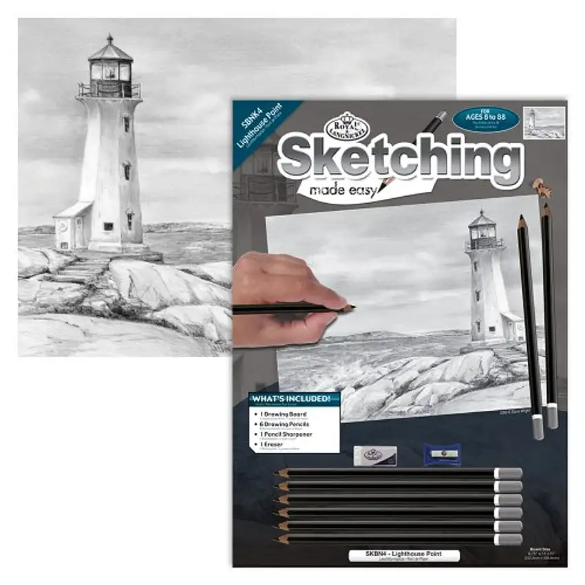 Lighthouse Point Sketching Made Easy Age 8+ (11.25"x15.375") Royal & Langnickel