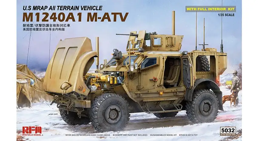 US M1240A1 M-ATV MRAP All-Terrain Vehicle w/Full Interior 1/35 Rye Field Models