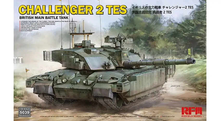 British Challenger 2 TES Main Battle Tank w/Workable Track Links 1/35 Rye Field Models
