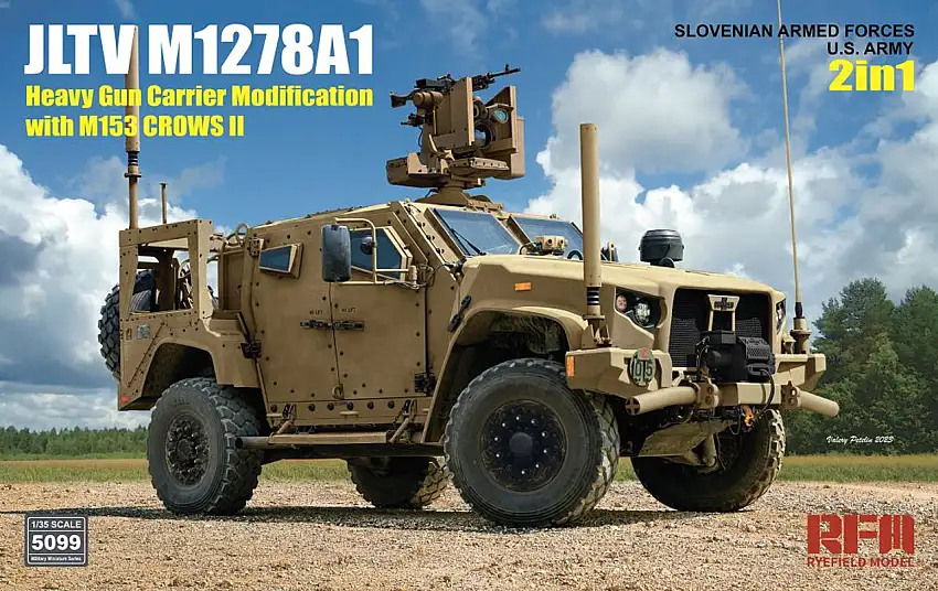 US JLTV M1278A1 Heavy Gun Carrier Modification w/M153 Crows II Gun (2 in 1) 1/35 Rye Field Models