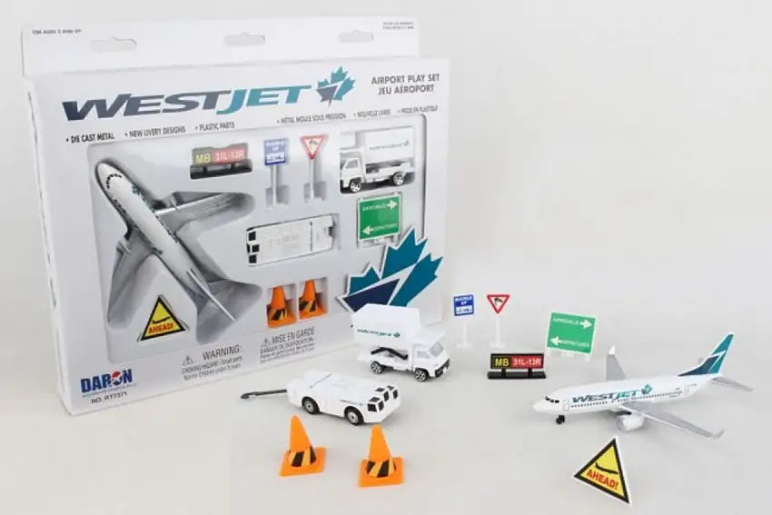 WestJet Airlines Die Cast Playset (10pc Set) Realtoy International