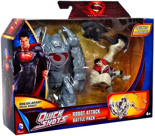 Superman Man of Steel Quick Shots Robot Attack Battle Pack