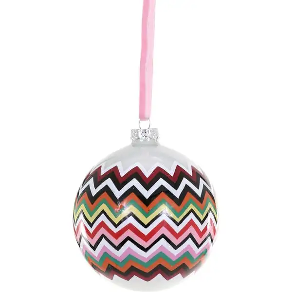 Zig Zag Bauble Ornament