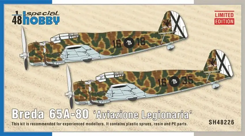 Breda 65A80 Aviazione Legionaria Aircraft (Ltd Edition) 1/48 Special Hobby