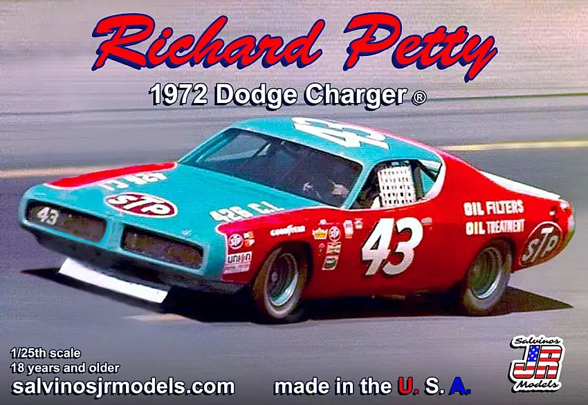 Richard Petty #43 1972 Dodge Charger Race Car 1/25 Salvinos JR
