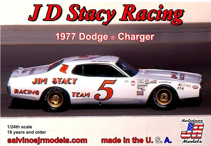 JD Stacy Racing Neil Bonnett #5 1977 Dodge Charger Race Car 1/25 Salvinos JR