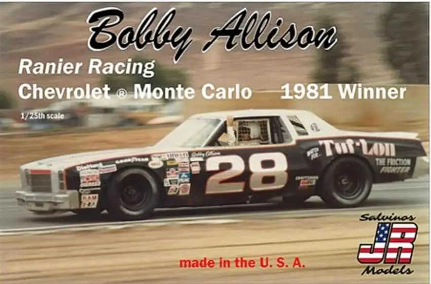 Ranier Racing Bobby Allison #28 Tuf-Lon 1981 Chevrolet Monte Carlo Winston Cup Winner Race Car 1/25 Salvinos JR