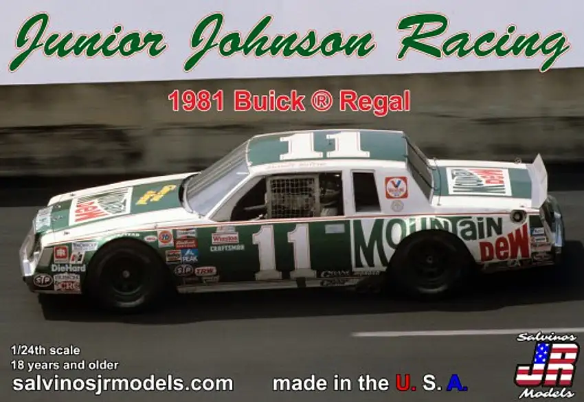Junior Johnson Racing Darrell Waltrip #11 1981 Buick Regal Race Car 1/24 Salvinos JR