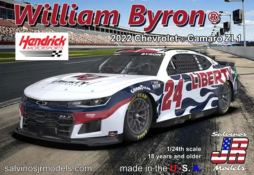 William Byron 2022 NASCAR Next Gen Chevrolet Camaro ZL1 Race Car (Liberty) 1/24 Salvinos JR