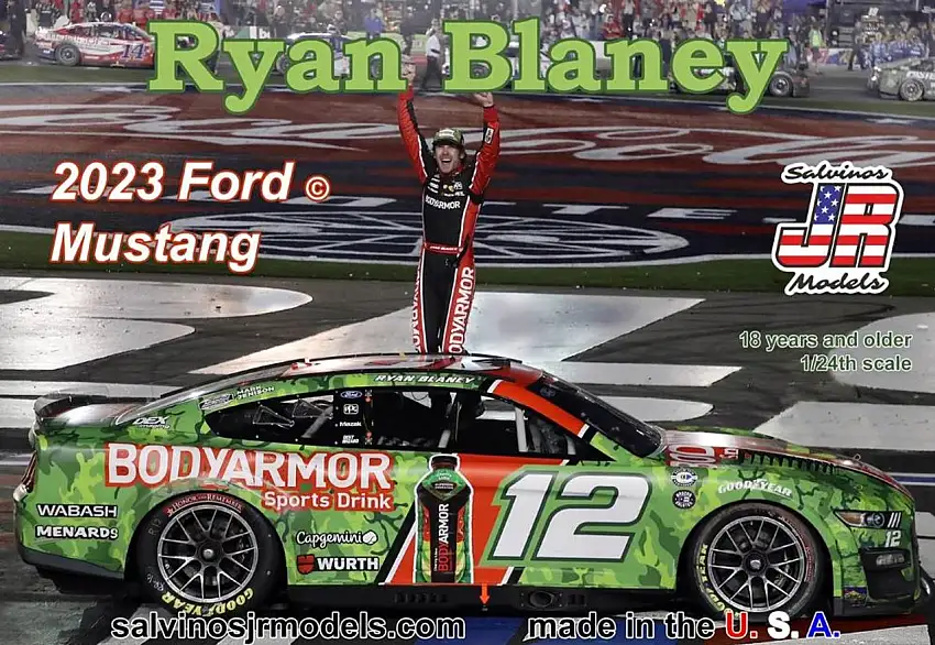 Ryan Blaney 2023 NASCAR Ford Mustang Winner Race Car (Coca-Cola 600) (Ltd Prod)