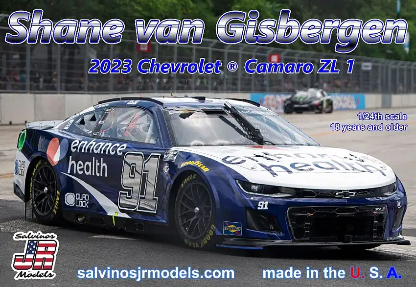 Shane Van Gisbergen 2023 NASCAR Chevrolet Camaro ZL1 Race Car (Primary) 1/24 Salvinos JR