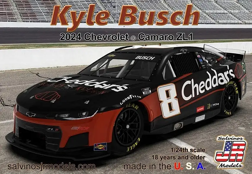 Kyle Busch 2024 NASCAR Chevrolet Camaro ZL1 Race Car (Primary) 1/24 Salvinos JR