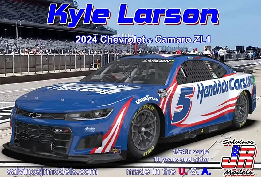 Kyle Larson 2024 NASCAR Chevrolet Camaro ZL1 Race Car (Primary) 1/24 Salvinos JR