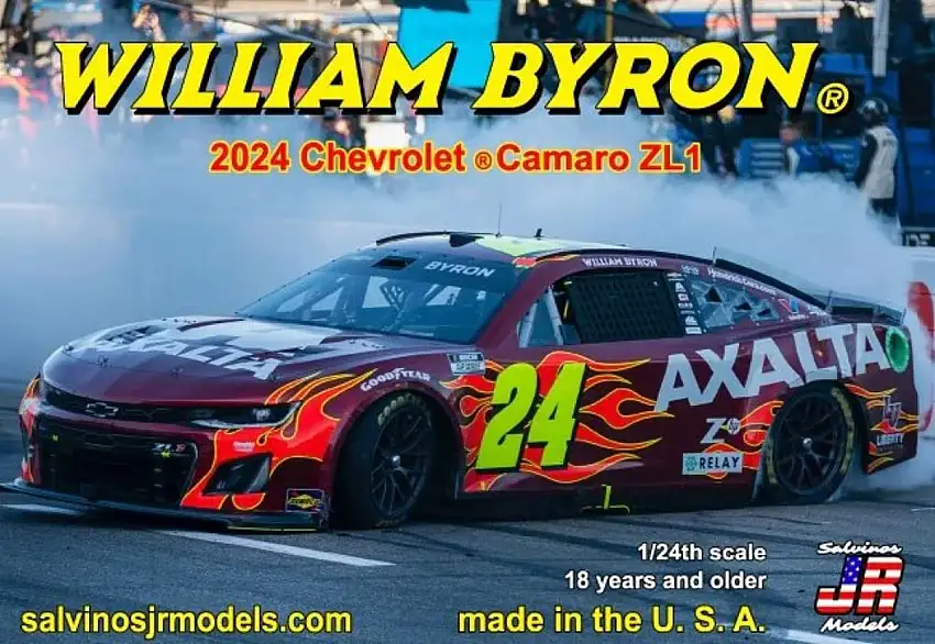 William Byron 2024 NASCAR Chevrolet Camaro ZL1 Martinsville Winner (Ltd Prod) 1/24 Salvinos JR