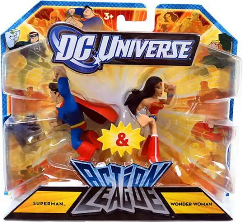 DC Universe Action League Superman & Wonder Woman 3-Inch Mini Figures