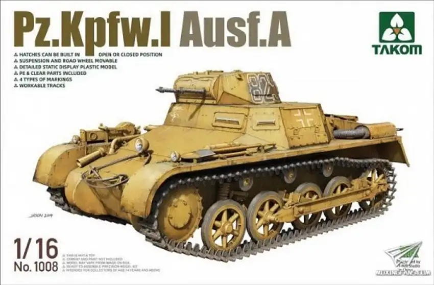 PzKpfw I Ausf A Tank 1/16 Takom