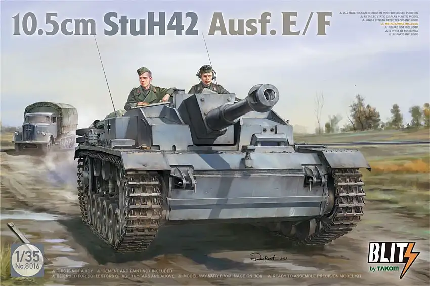 10.5cm StuH42 Ausf E/F Tank 1/35 Takom