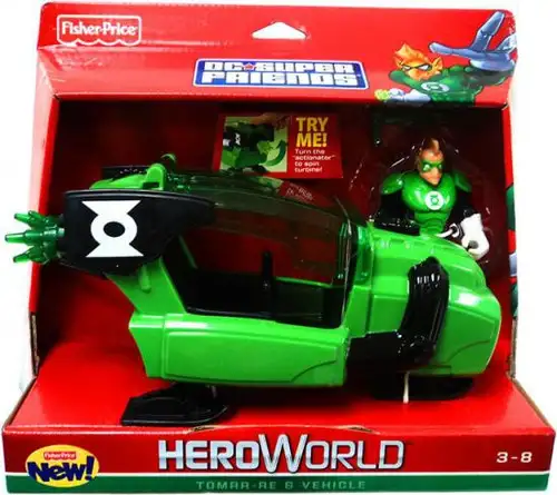 Fisher Price Green Lantern DC Super Friends Hero World Tomar-Re Action Figure Set