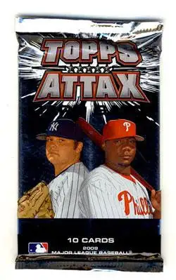 MLB Trading Card Game 2009 Attax Baseball Booster Pack [10 Cards]
