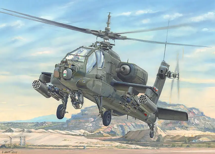 AH-64A Apache Early Attack Helicopter 1/35 Trumpeter