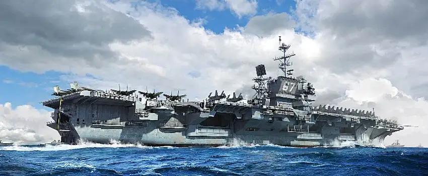 USS John F Kennedy CV-67 Aircraft Carrier 1/700 Trumpeter