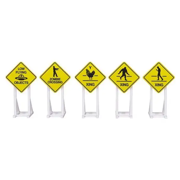 UNIQUE RAILROAD SIGN 5PK