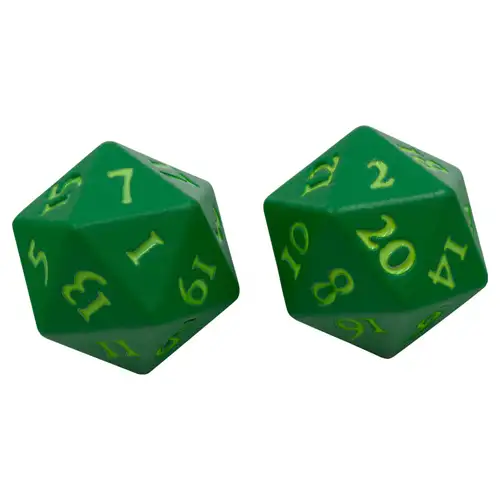 Vivid Heavy Metal d20 Set: Green (2) (Last Chance)