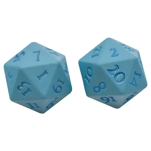 Vivid Heavy Metal d20 Set: Light Blue (2) (Last Chance)