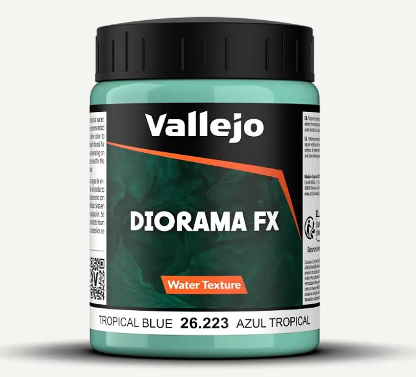 200ml Bottle Tropical Blue Water Diorama FX Vallejo Paint