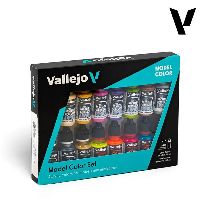 18ml Bottle Wargame Special Model Color Paint Set (16 Colors) Vallejo Paint