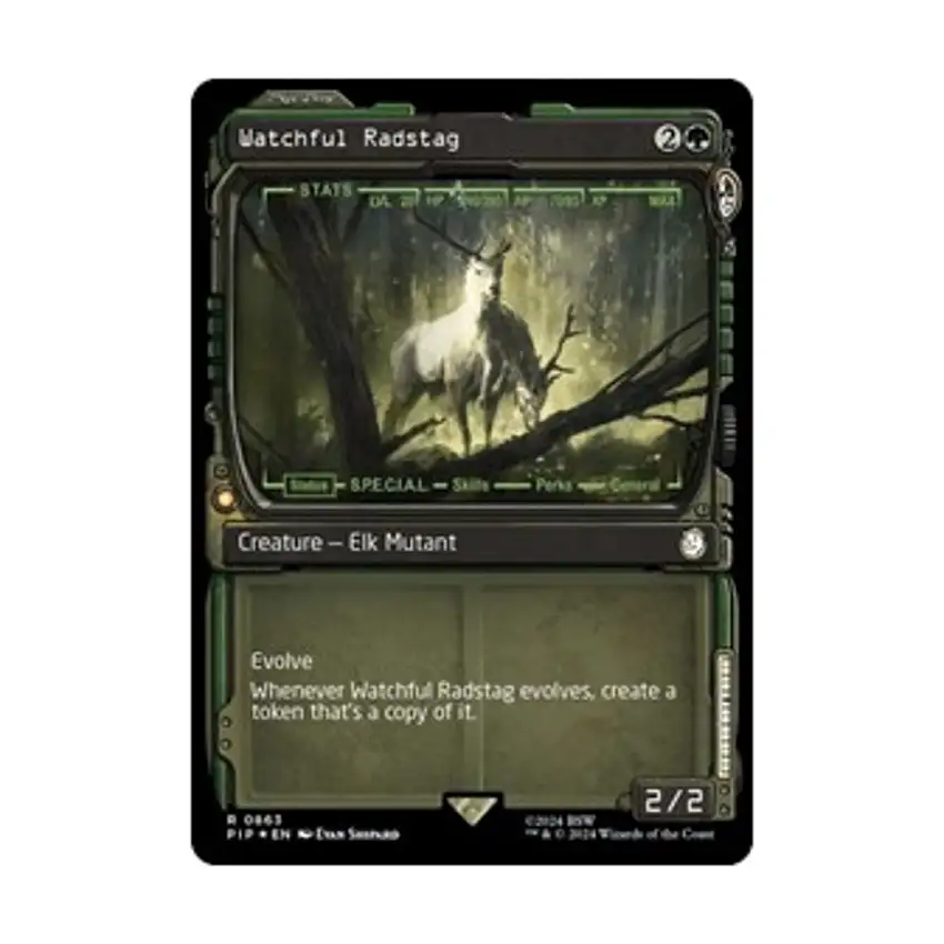 Watchful Radstag (Showcase) (Surge Foil) (R) (Foil)