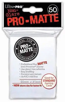 Ultra Pro Card Supplies Non-Glare Pro-Matte White Standard Card Sleeves [50 Count]