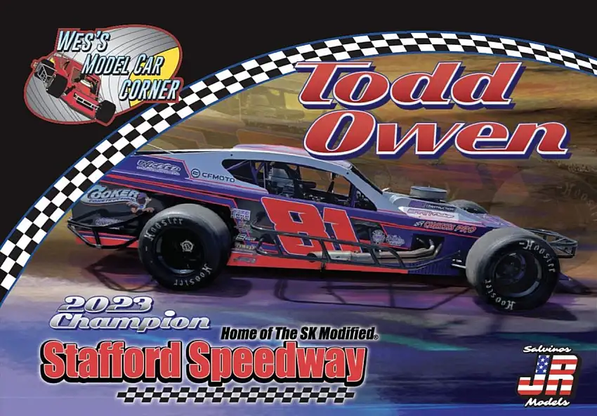 Todd Owen #81 2023 Champion Stafford Speedway Asphalt Modified Race Car (Ltd Prod) 1/25 Wes's Model Car Corner