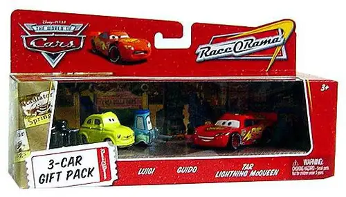 Disney / Pixar Cars The World of Cars Multi-Packs Luigi & Guido 3-Car Gift Pack Diecast Car Set