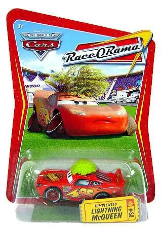 Disney / Pixar Cars The World of Cars Race-O-Rama Tumbleweed Lightning McQueen Diecast Car #88