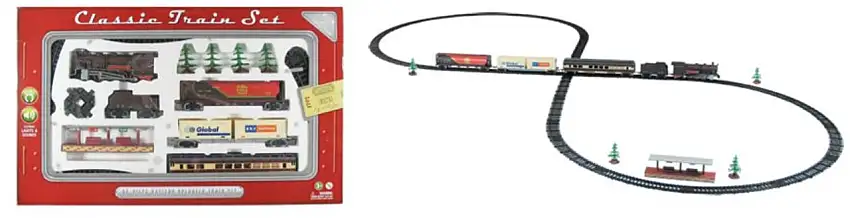 Deluxe Classic Steam Battery Operated Train Set (40pcs) Wow Toyz