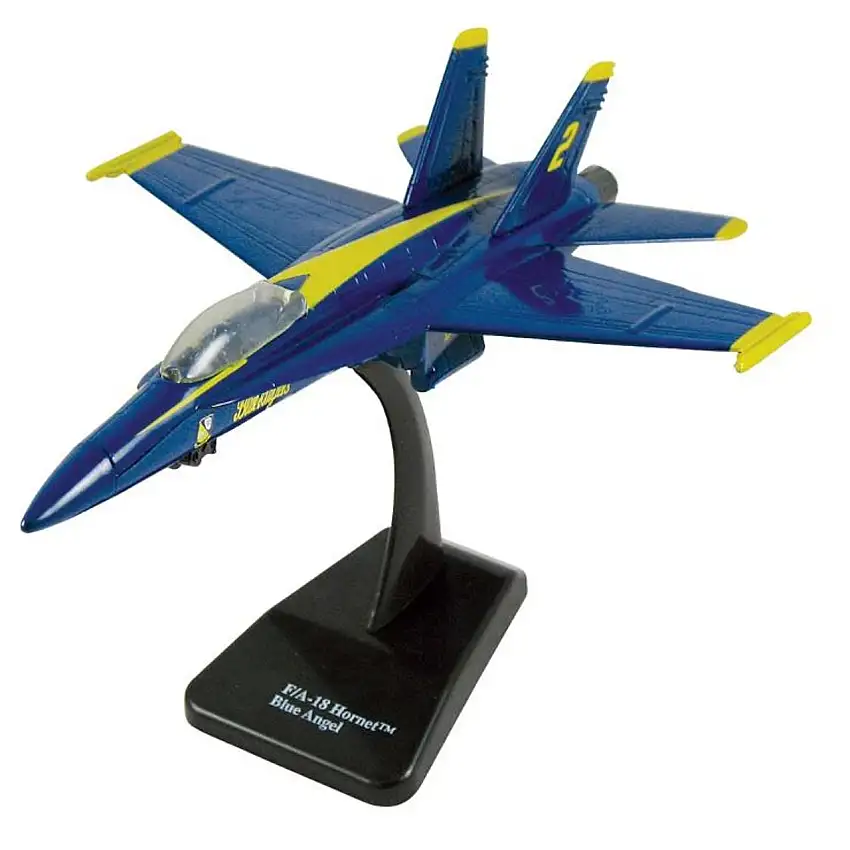 Smithsonian Deluxe F/A-18 Hornet Blue Angel Aircraft (Snap Plastic Kit) 1/48 Wow Toyz