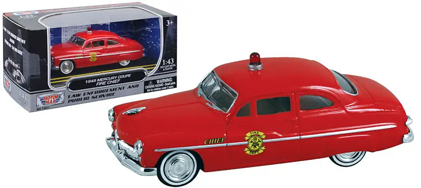 1949 Mercury Fire Chief Car (Die Cast) 1/43 Wow Toyz