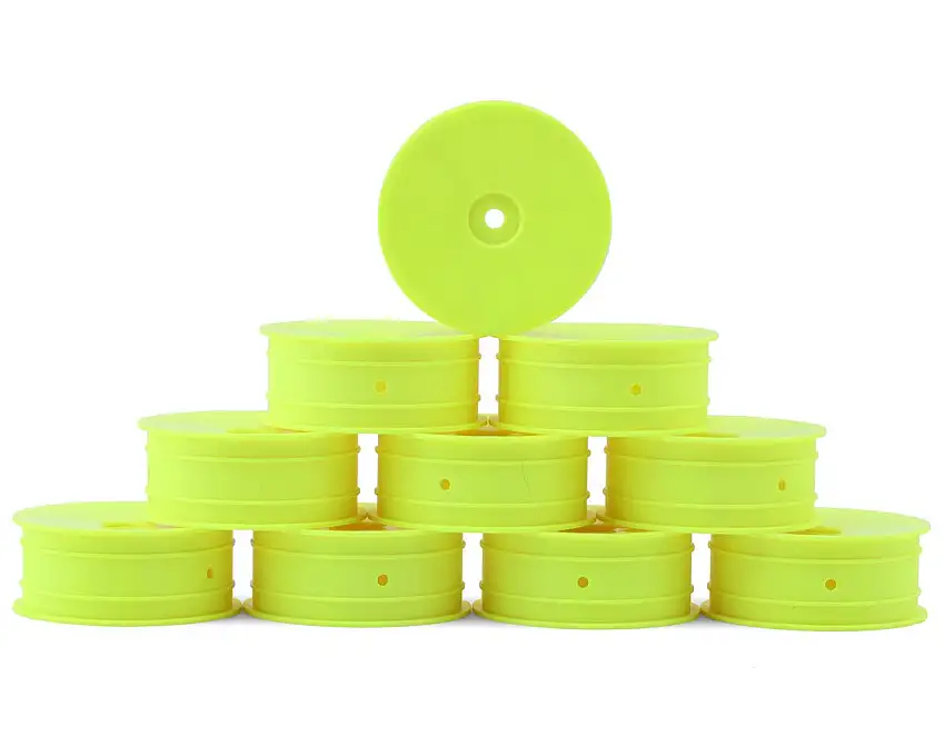 XRAY "Aerodisk" 2.2 Front Buggy Wheels (Yellow) (10) (XB2) (Hard) w/12mm Hex