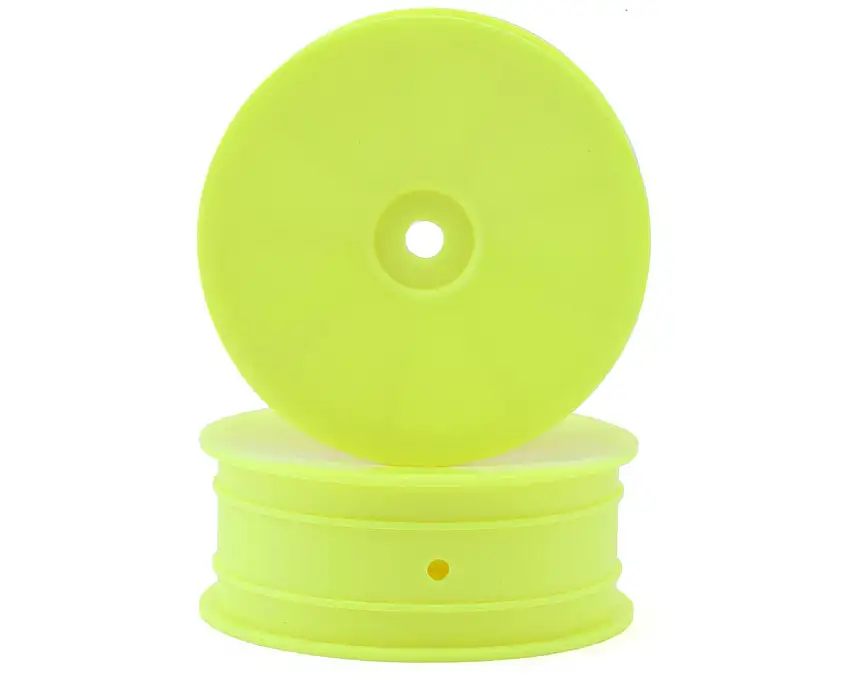 XRAY "Aerodisk" 2WD Front Buggy Wheels (Yellow) (2) (XB2) (Hard) w/12mm Hex