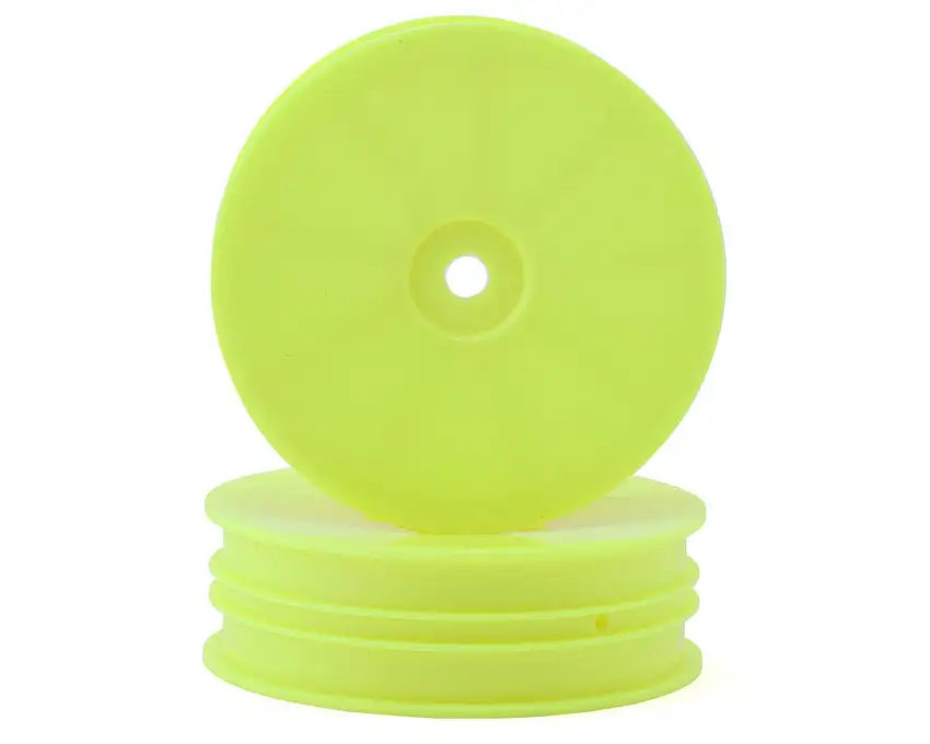 XRAY Slim "Aerodisk" 2WD Front Buggy Wheels (Yellow) (2) (XB2) w/12mm Hex