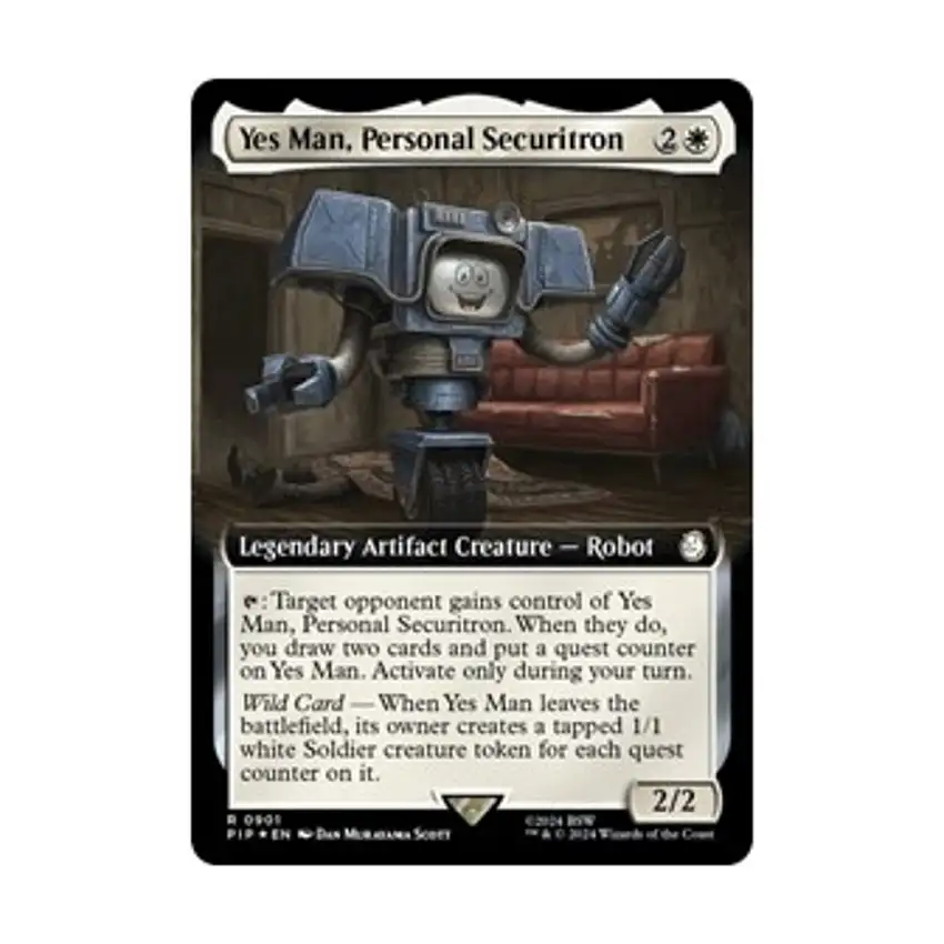 Yes Man, Personal Securitron (Extended Art) (Surge Foil) (R) (Foil)